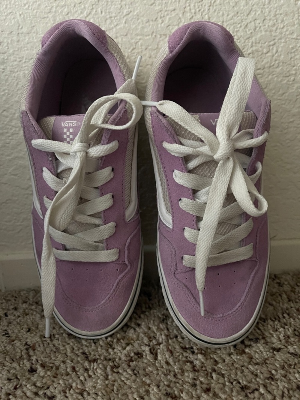 Vans Kids Lavender and White Old Skool Sneakers